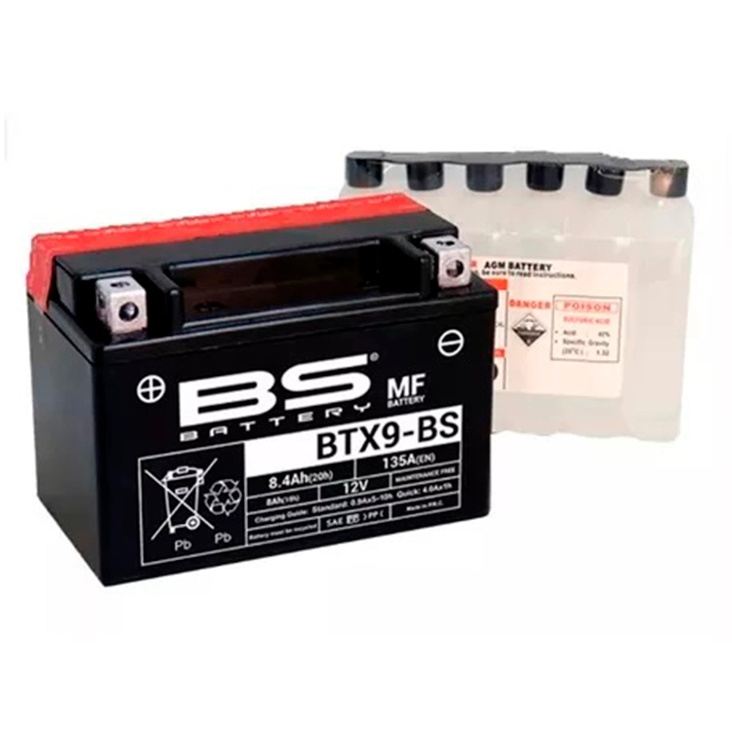 BATERIA BS BTX9 BS XJ600 / XT600 / DR650