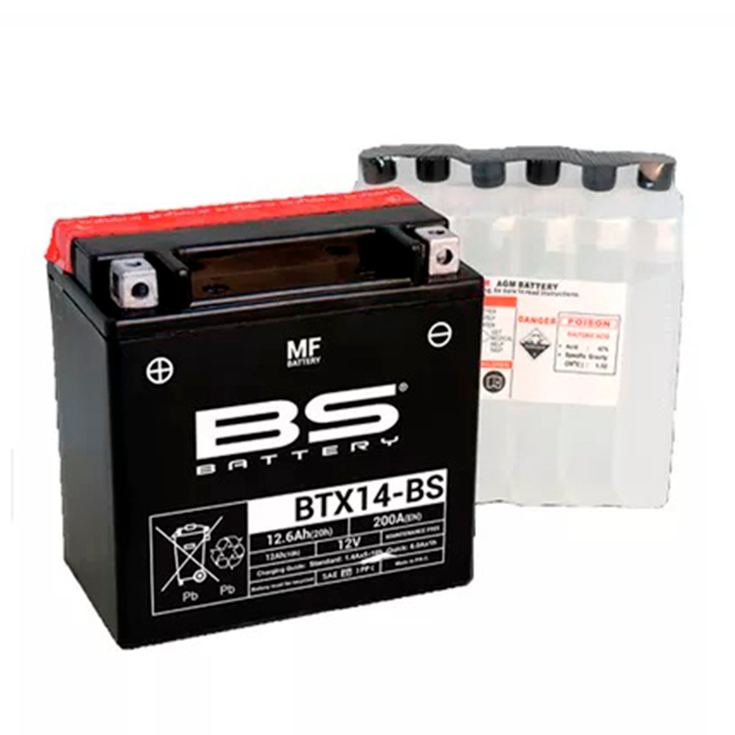 BATERIA BS BTX14 BS FZR1000/ DL1000 V-STROM